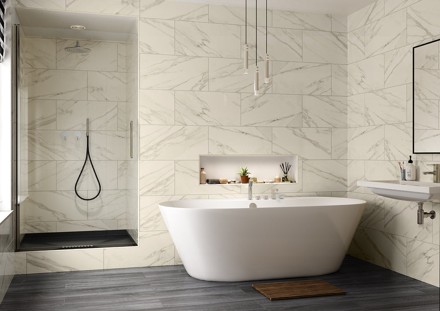 SKT White | Ceramic Tile | 300x600mm | Gloss