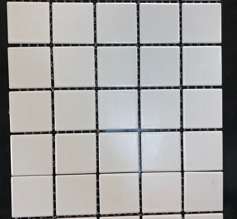 Mei | Glazed Mosaic | 300mm x 300mm mesh sheet (50mm x 50mm squares) | Satin